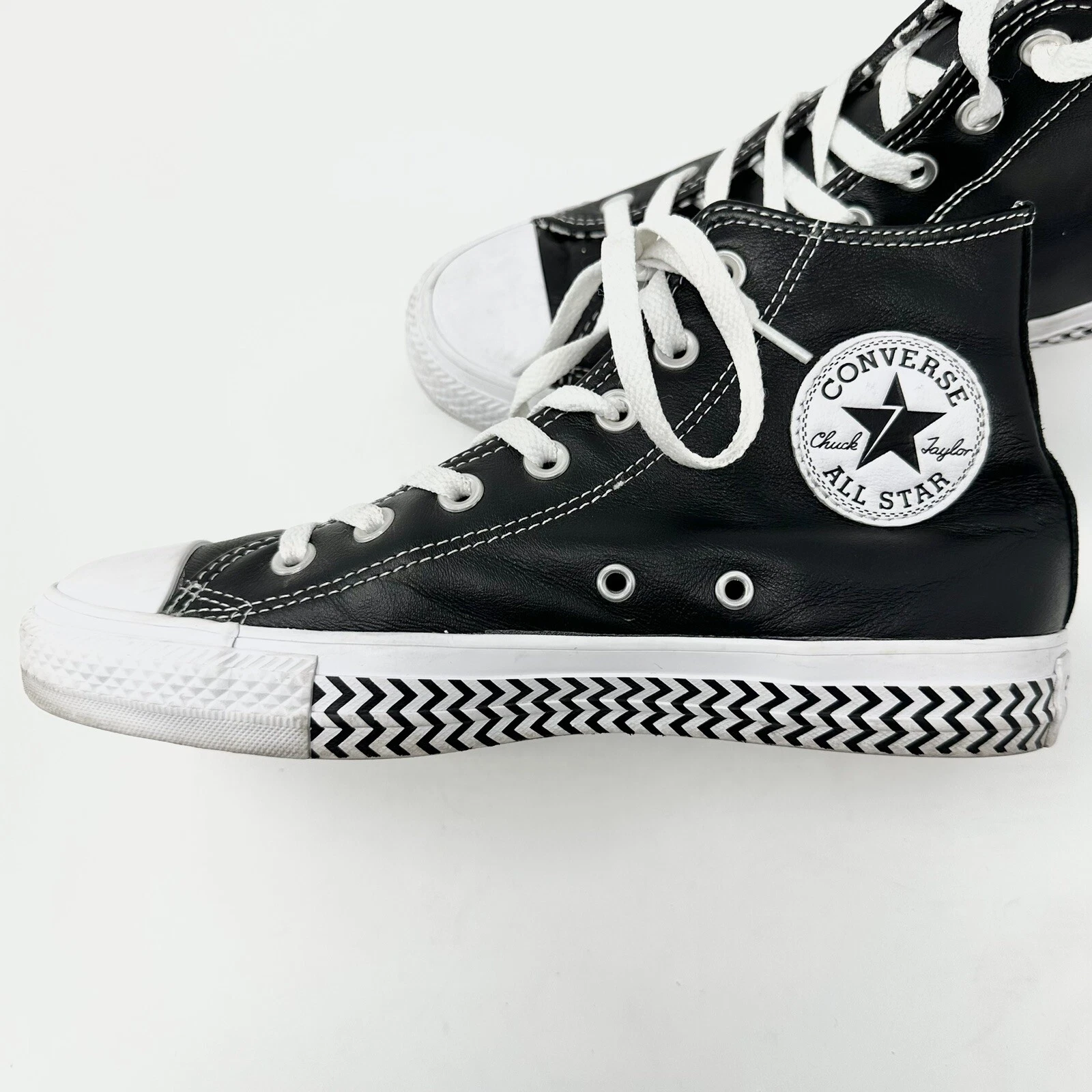 Converse Chuck Taylor All Star Mission V alte in pelle Chevron 7 da donna HTF