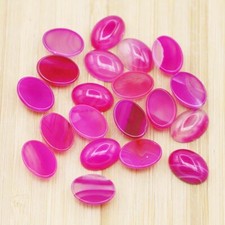 100pcs Natural Rose Red Agate Stone 10x14mm Oval Cab Cabochon Jewelry Making