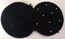2 Ophelia Roe Women's Cap 1 Pearl & 1 Plain Beret Hat Size 11 3/4" Black