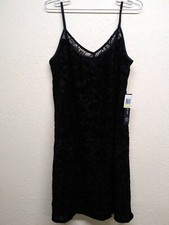 As U Wish Jrs' Velvet Spaghetti Strap Little Black Dress Formal NWT Size Medium
