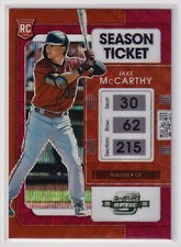 JAKE MCCARTHY RC 180/199 Ruby Wave Prizm 2022 Contenders Optic #15 Diamondbacks