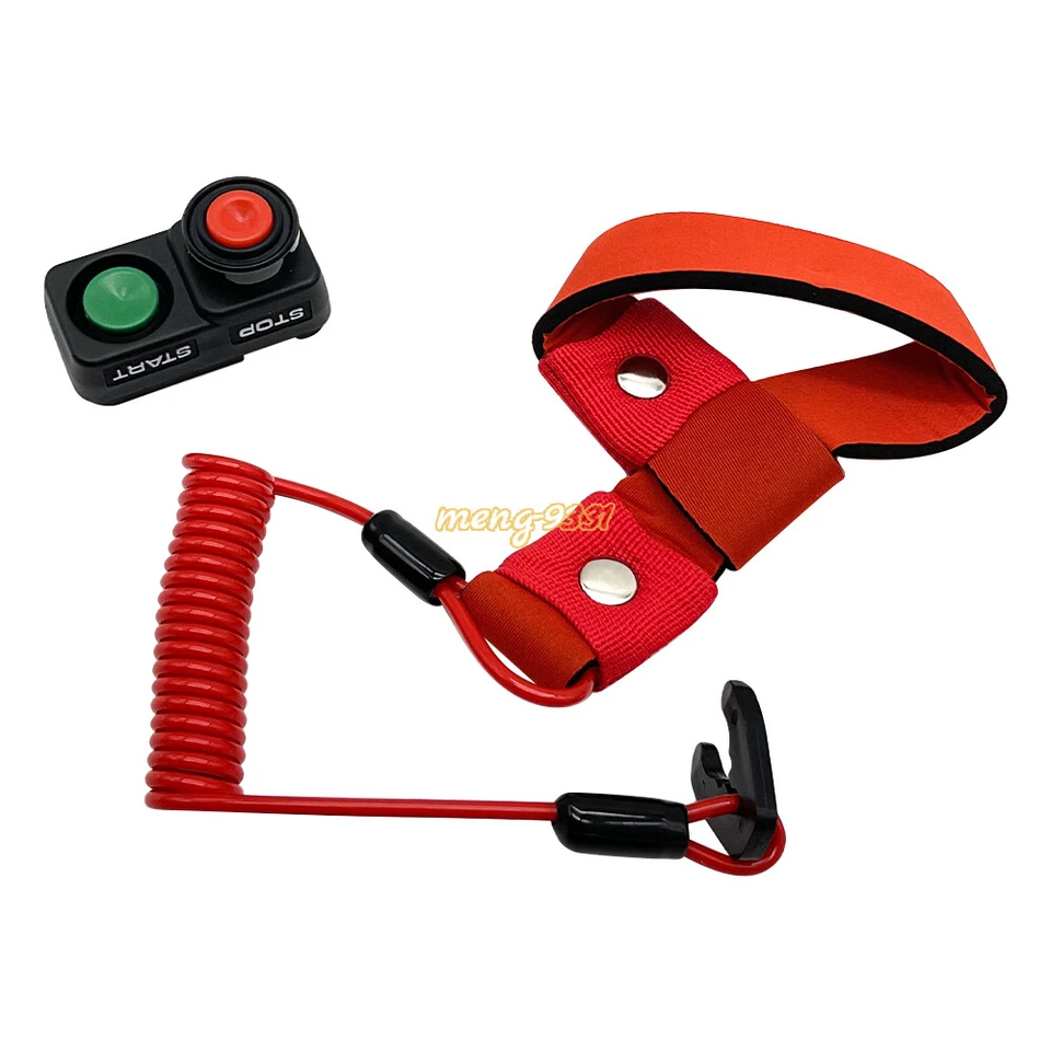 Interruptor de parada de apagado con cordón para moto acuática Kawasaki JS300 JS440 JS550 JS800 JS1500 Foto 2 de 4