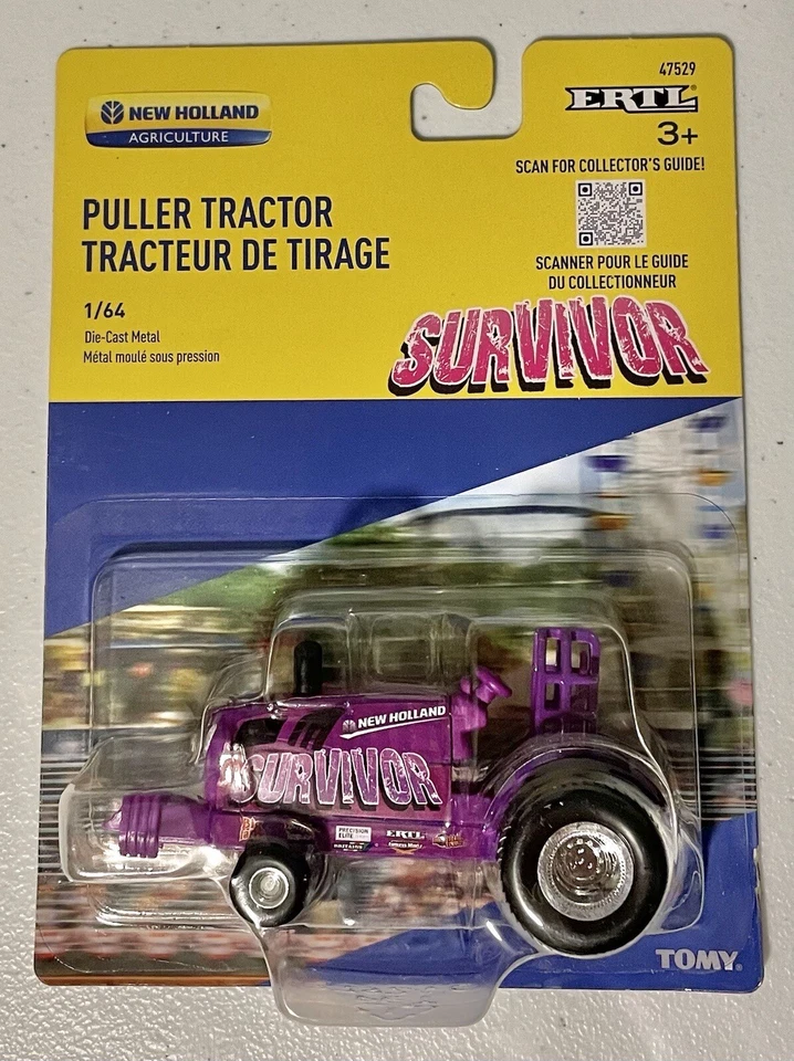 Ertl 1:64 New Holland CHASE Puller Tractor Lot of 2 Blue Power Survivor - Image 2 of 3