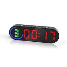 Gym Timer Portable Clock With Time Progress Bar Rounds Fix Boxing HIIT Fitness