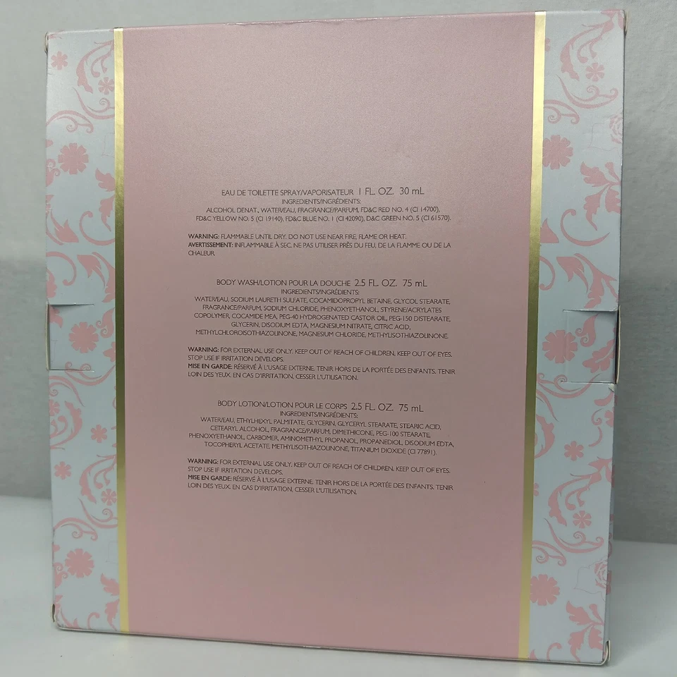 Chantilly 香氛礼品套装签名精选喷雾身体乳液洗全新无标签 — 第 3/4 张图片