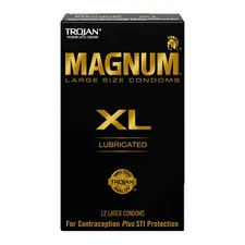 	Trojan Magnum XL Large Size Lubricated Condoms Pack of 12	