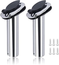 2PCS Stainless Steel Boat Fishing Rod Holder 15 Degree Flush Mount Rod Pod 