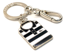 LACOSTE KEYRING KEY FOB Charm Enamel Vintage L24 Polo Shirt Slg 18 Black