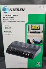 Steren Four Port AV Selector NOS