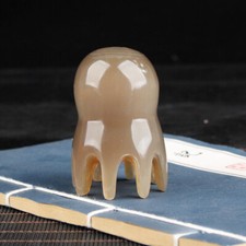 Natural Ox Horn Octopus Comb Head Massager Meridian Scalp Massage Gua Sha Tool