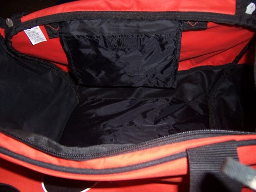 Borsone sportivo vintage Nike arancione/nero poli/nylon - Foto 4 di 7