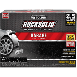 Details About Rust Oleum 318697 Rocksolid Garage Floor Coating Black For 2 5 Car Garage Kit