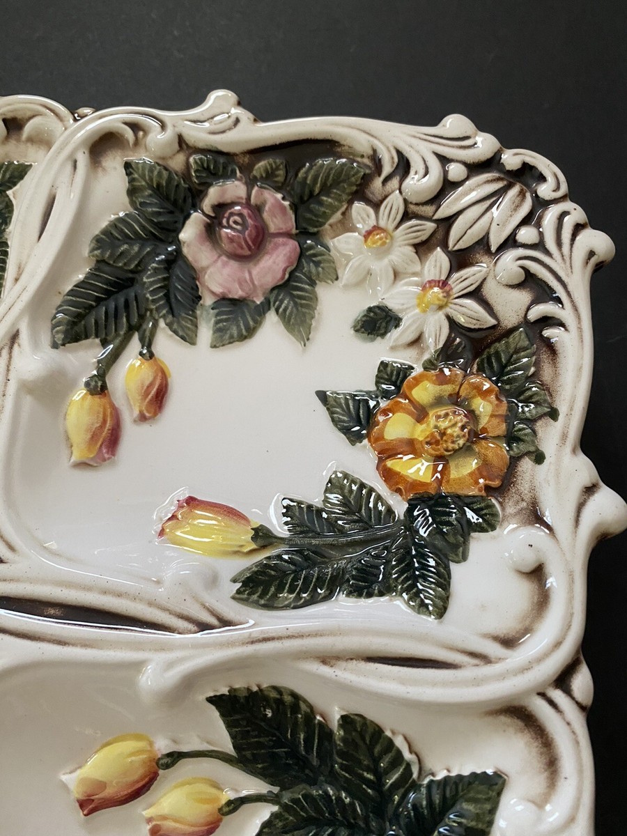 Italian Renaissance Revival Faïence Nove Floral Square