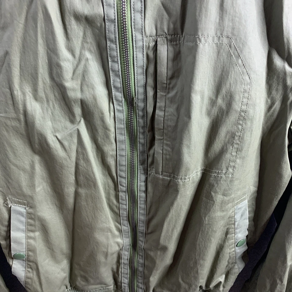 Original Penguin Windbreaker Jacket Men’s Small Olive Green Full Zip Long Sleeve - Image 3 of 4