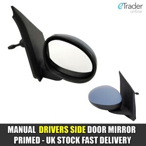 Door Wing Mirror Manual Primed O/S Right Toyota Aygo 2005-2014 New High Quality