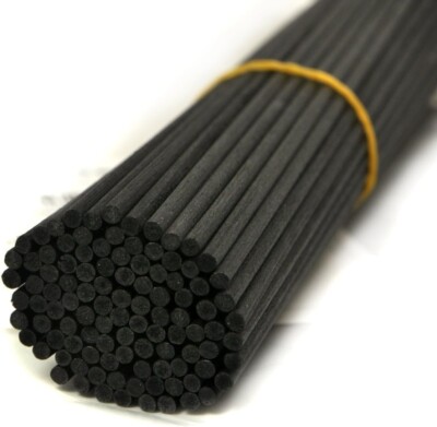12x Black Fibre Diffusor Reed Sticks - Premium Qualität Ersatz Reed Sticks