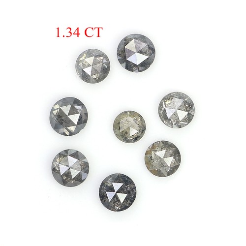 Diamante naturale taglio rosa sfuso 1,34 ct 2,90 mm sale e pepe diamante QL1137 - Foto 2 di 8