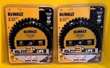 Lot of 2 of 2-Pack DeWalt DWA1040CMB 10" 40T General Purpose Circular Saw Blade