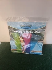 Inflatable Transparent Pool Mat Lounger Blue by Sand N Sun 6ft Long