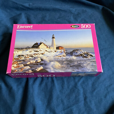 Encore 500 Piece Jigsaw Puzzle Cape Elizabeth Maine No.06052 Size 10 3/4X18 NEW