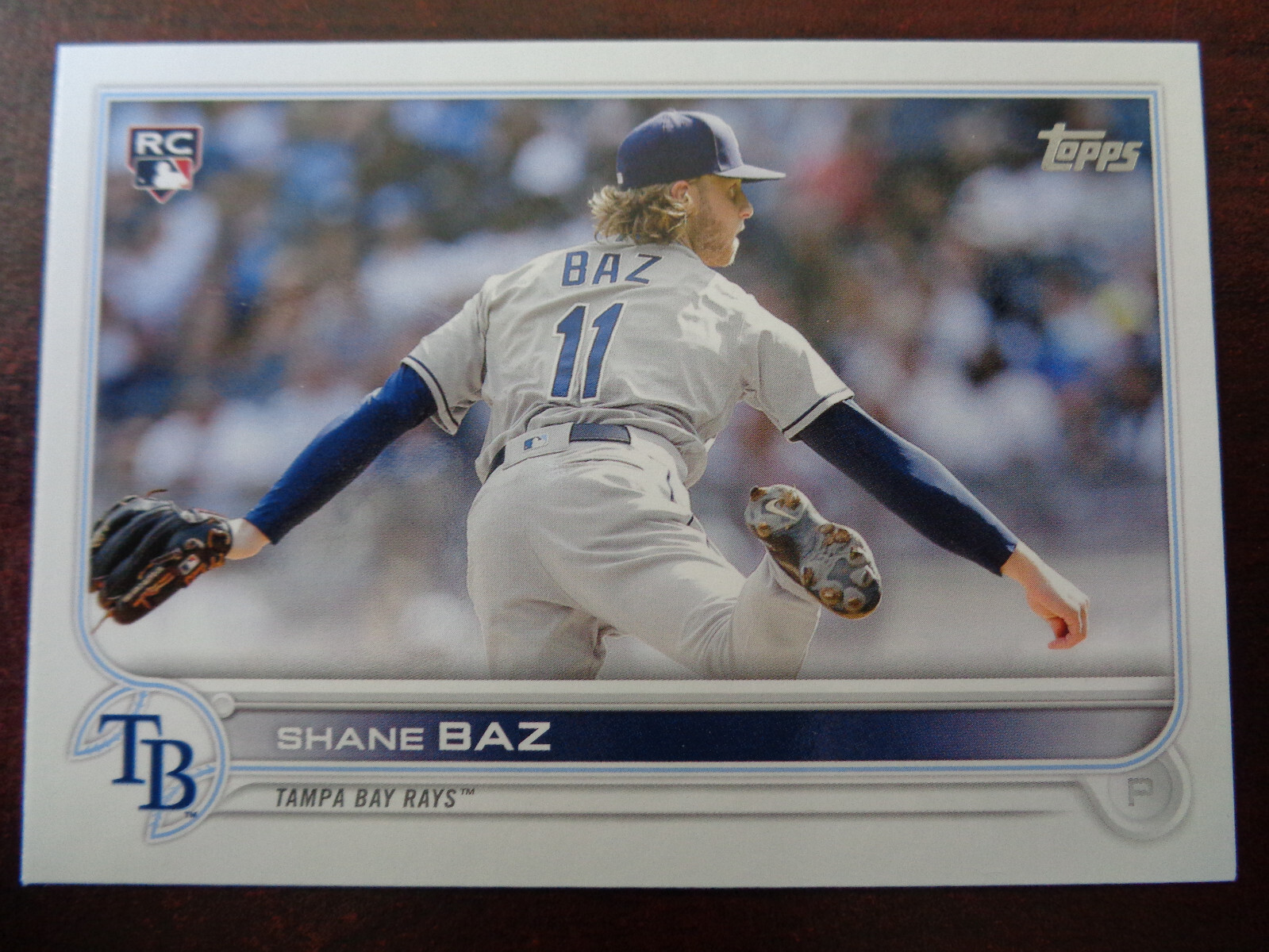 2022 Topps Shane Baz #421 Image Variation SP Rookie Card-RAYS
