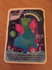 Bear Yo Yo cards - Creature Creations  #9 - Blue-ish Green-ish Furasaurus