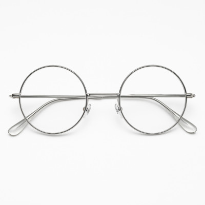 Judge Granny Round Silver Frame Brille Clear Lens Vintage Retro Style Eyewear