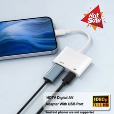 For iPhone to HDMI Adapter 1080P Sync Screen Digital Audio AV Converter for HDTV