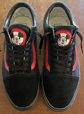 VANS x DISNEY Mickey Mouse Club OLD SKOOL Black/Red SNEAKERS Unisex M  W 12