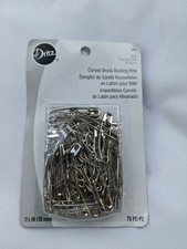 Dritz Quilting Curved Basting Pins 75/Pkg-Nickel-Plated Size 2