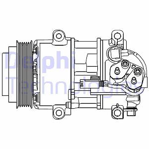 CS20499 DELPHI Compressor, air conditioning for MERCEDES-BENZ