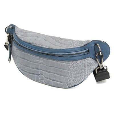 Jimmy Choo Damen Leder Gürteltasche,Sling-Tasche Blau,Grau BF590789