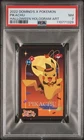 2022 DOMINO'S X POKEMON HALLOWEEN HOLOGRAM ART PIKACHU PSA 7