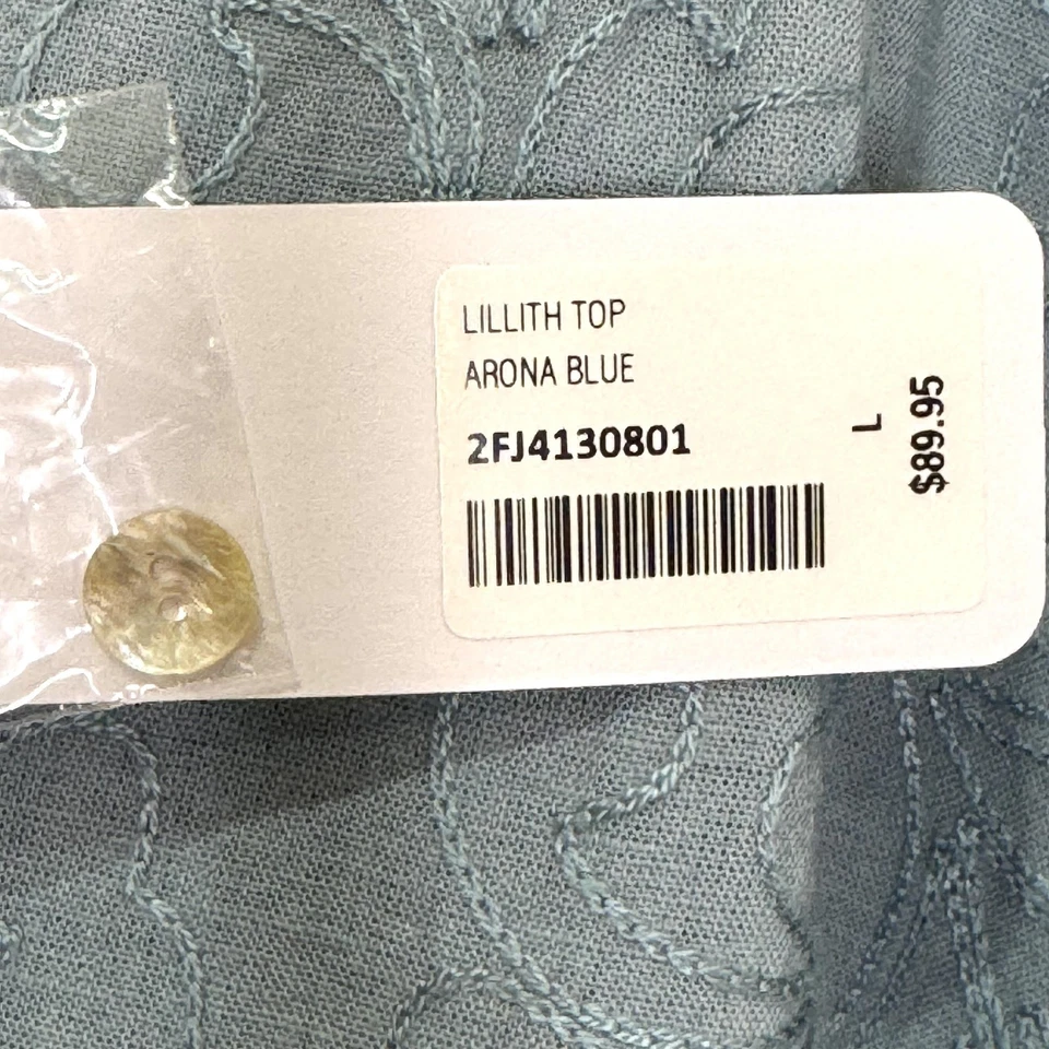 Camisa túnica Soft Surroundings para mujer grande Arona azul lillith mezcla de lino 2FJ41 Foto 4 de 4