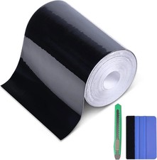 High Gloss Black Vinyl Wrap Tape 4 Inch X 30ft Self-adhesive Universal Chrome B