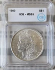 1900 Morgan Silver Dollar Philadelphia ICG MS65 $1 Coin Silver 0.900 Fineness