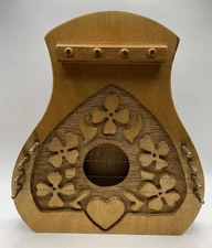 1989 David’s Door Harps Hand-Carved Wooden 4-String Door Harp, Needs New Beads