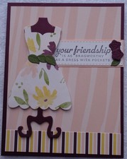 Stampin Up Card Kit FRIENDSHIP Theme Beautiful Stylish Floral Spring Dress Fun 