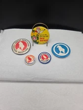  GREAT NORTHERN RAILWAY 5 Vintage PIN Pinback Railroad Mountain Goats Cascade 