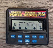 Radica Pocket Poker Deuces 5000 Handheld Game Black Model 1314