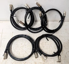 Lot of 5 Vericom XRG06-01497 RG-6 CATV Dual-Shield Coax Cable CCS Conductors 3ft