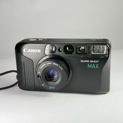 Filmkamera Canon Sure Shot Max schwarz Vintage 35mm Point and Shoot Auto getestet!!