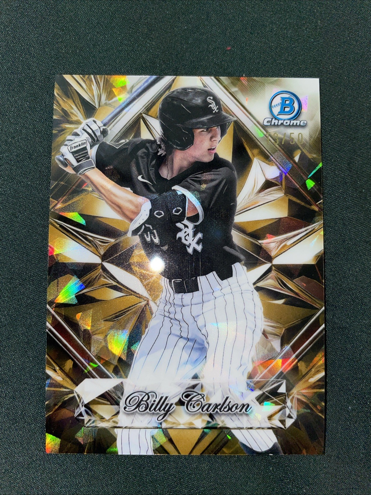 2025 Bowman Chrome Draft - Sapphire Selections Gold Billy Carlson /50
