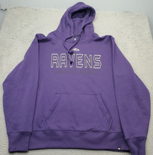 NFL Baltimore Ravens Football '47 Hoodie Unisex XL Purple Long Sleeve Drawstring