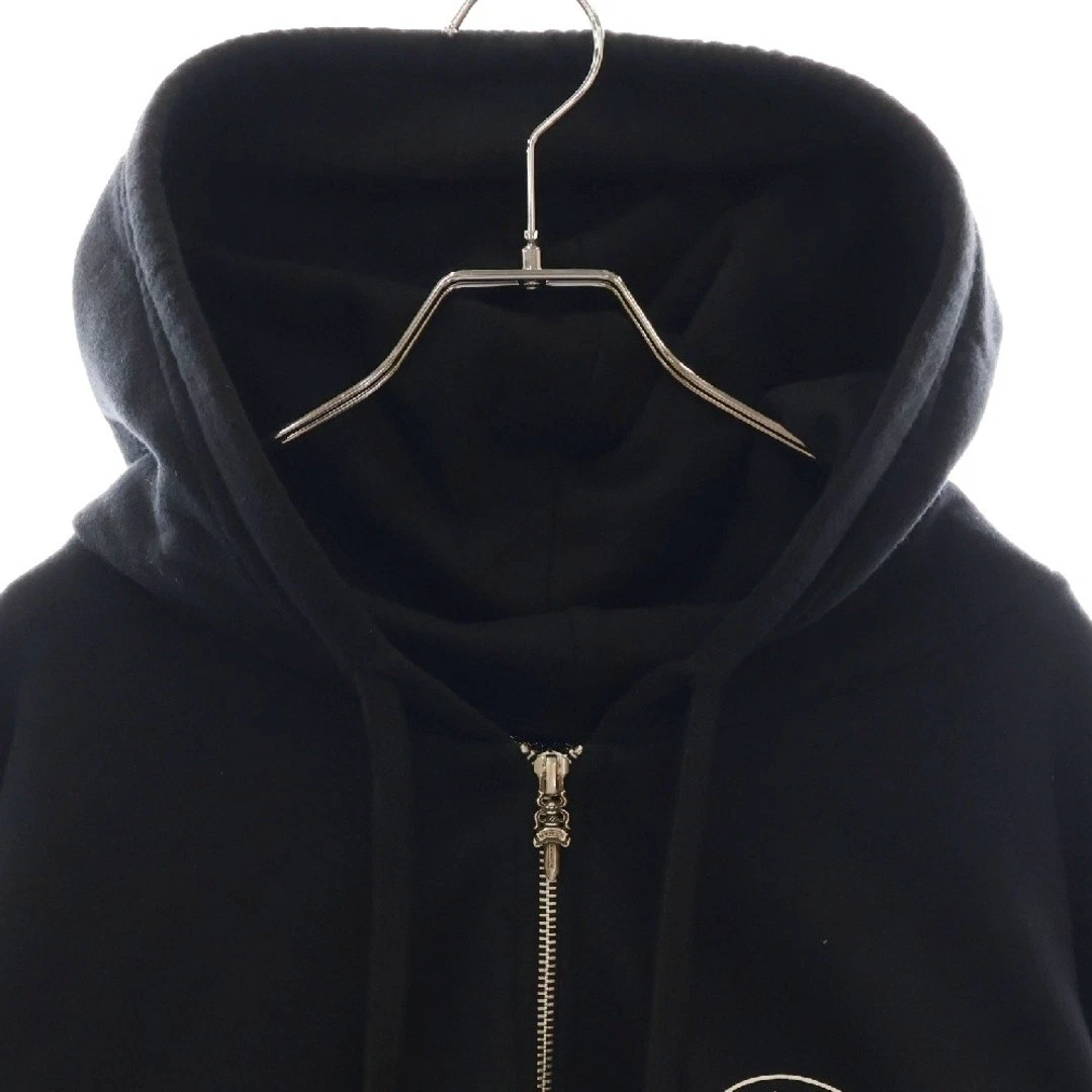 Felpa con cappuccio Chrome Hearts SWTSHRT HD ZIP LTD Los Angeles posteriore ferro di cavallo nera usata