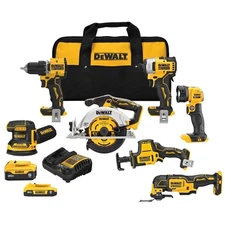 DeWalt DCK700D1P1R 20V MAX XR 7-Tool Combo Kit (5 Ah/2 Ah) Certified Refurbished