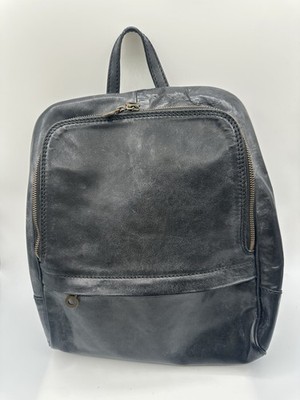 Unbranded Unisex Black Genuine Leather Backpack Made In Italy