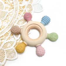 BABY TODDLER SILICONE WOOD RUDDER BABY SHOWER...