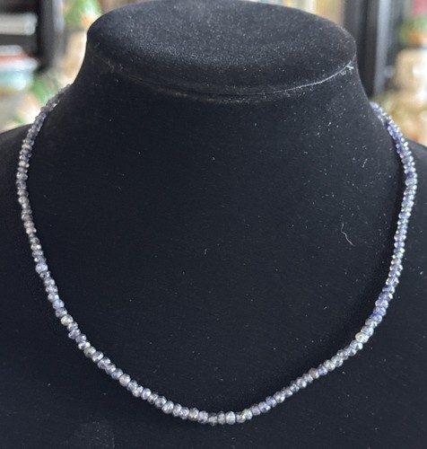 BBJ Sterling sapphire beaded necklace