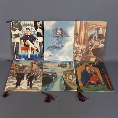 Lot Of 6 Vintage Historical Calendars Arma Carabinieri 2000-2007